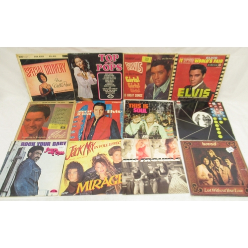 327 - Large mixed collection of vinyl records to inc. Rod Stewart, Bob Seger, The Beatles, The Shadows, Dr... 