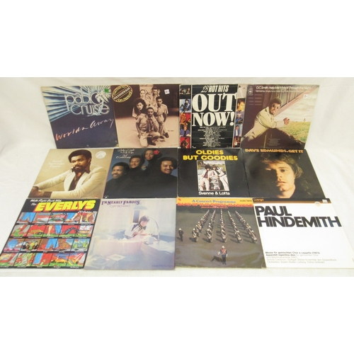 327 - Large mixed collection of vinyl records to inc. Rod Stewart, Bob Seger, The Beatles, The Shadows, Dr... 