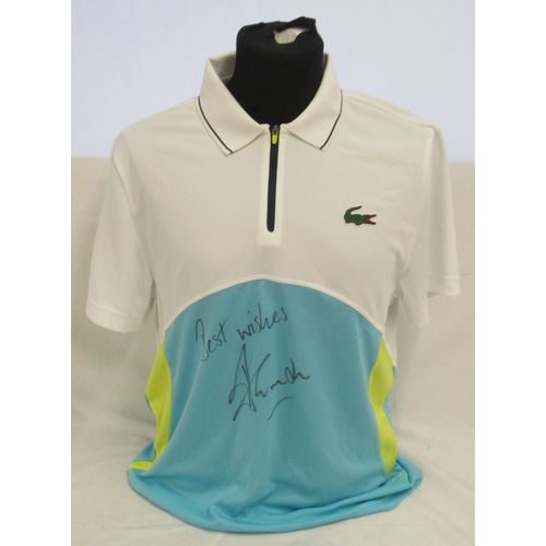 343 - Lacoste Signed Tennis shirt, US size M,