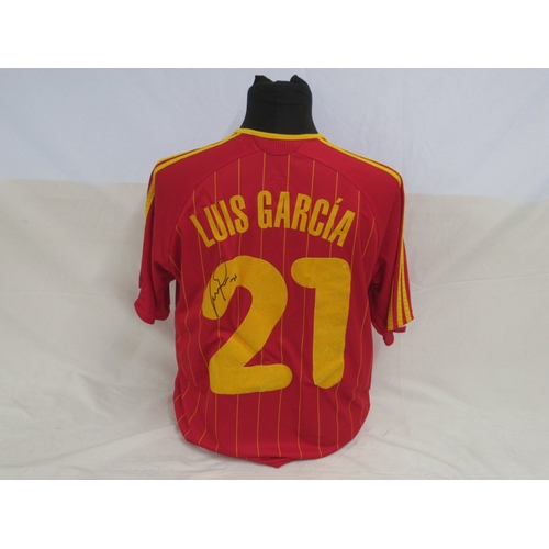 347 - Luis Garcia signed Spain #23 Jersey with COA from ASM Sports Memorabilia