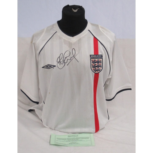 348 - Steven Gerrard Signed England Shirt Size L, with COA from Signed-Shirts.co.uk