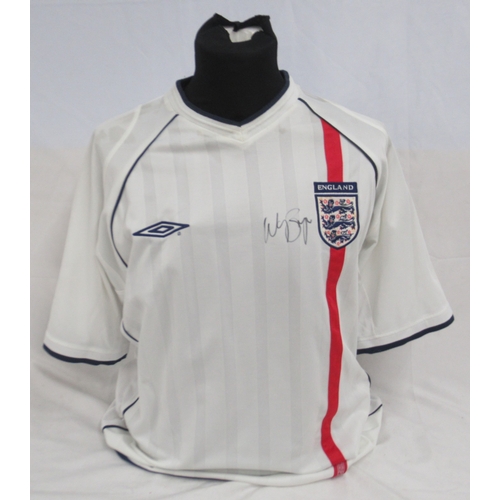 350 - Wayne Bridge signed England shirt, size L