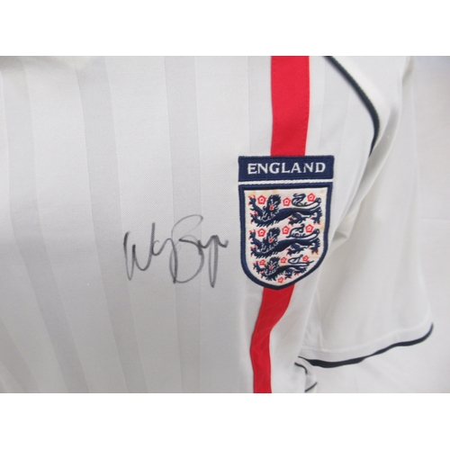 350 - Wayne Bridge signed England shirt, size L