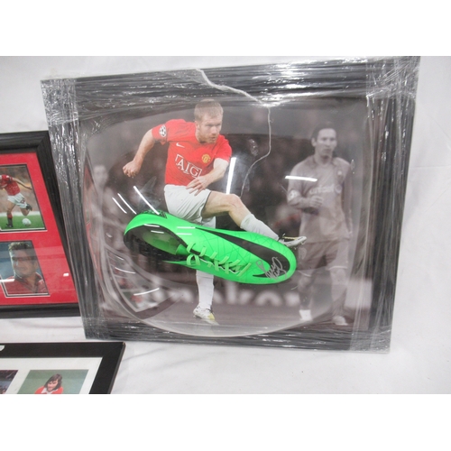 356 - Manchester United - Paul Scholes Signed Football Boot montage with COA from Montage Moments, George ... 