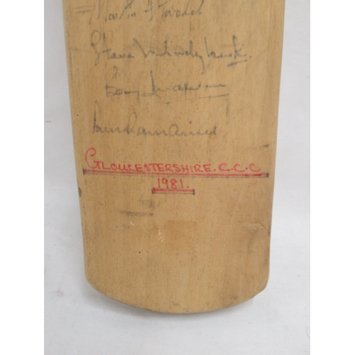 359 - Gloucestershire C.C.C. 1981 Team Signed Cricket Bat