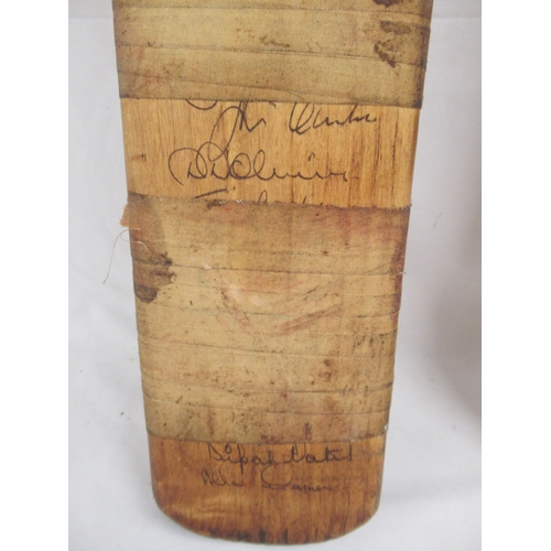 360 - Worcestershire C.C.C. signed cricket bat (a/f), Derbyshire C.C.C. signed Cricket bat and another sig... 