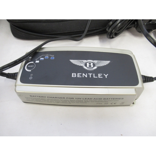 384 - 2 Bentley Battery Chargers for 12V Lead Acid Batteries in branded Bentley carry bags