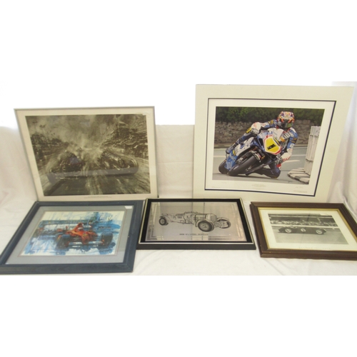 388 - 'Yorkshire Grit' by Alan Jones, signed and numbered limited edition print, no.53/250 and 6 other rac... 