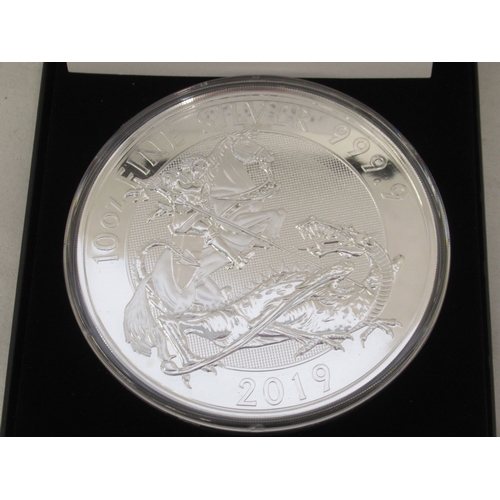 57 - Jubilee Mint - The UKs 2019 St. George & The Dragon 10oz Silver Coin encapsulated in case with COA