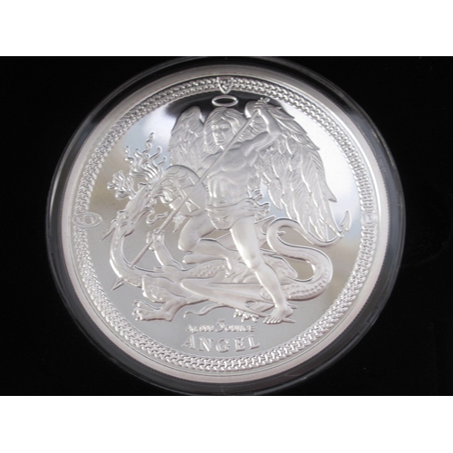 66 - The Royal Mint UK 2017 Queens Beasts 'Lion of England' 5oz Silver Coin, encapsulated in cast & box w... 