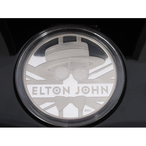 69 - The Royal Mint - Elton John 2020 UK 5oz Silver Proof Coin, Limited Edition No.003/425, encapsulated ... 