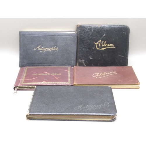 229 - Collection of 5 c20th autograph books cont. signatures, quotes, etc. to inc. signatures from Bob Hos... 