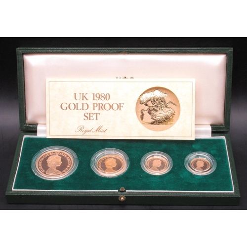 32 - Royal Mint UK 1980 Gold Proof 4 coin set