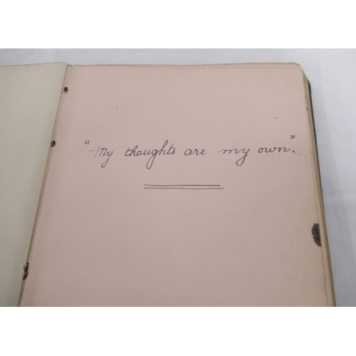 235 - 1891 Album cont. handwritten poetry, drawings, etc., c20th album with date 26th October 1920 written... 