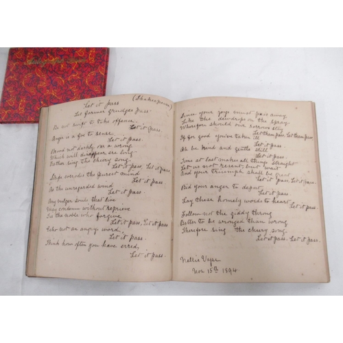 235 - 1891 Album cont. handwritten poetry, drawings, etc., c20th album with date 26th October 1920 written... 