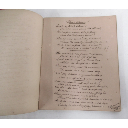 235 - 1891 Album cont. handwritten poetry, drawings, etc., c20th album with date 26th October 1920 written... 