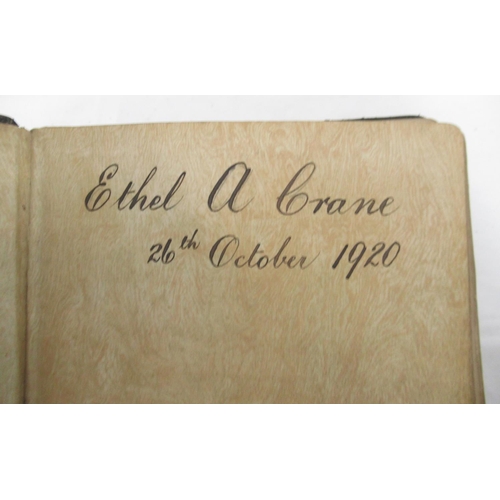 235 - 1891 Album cont. handwritten poetry, drawings, etc., c20th album with date 26th October 1920 written... 