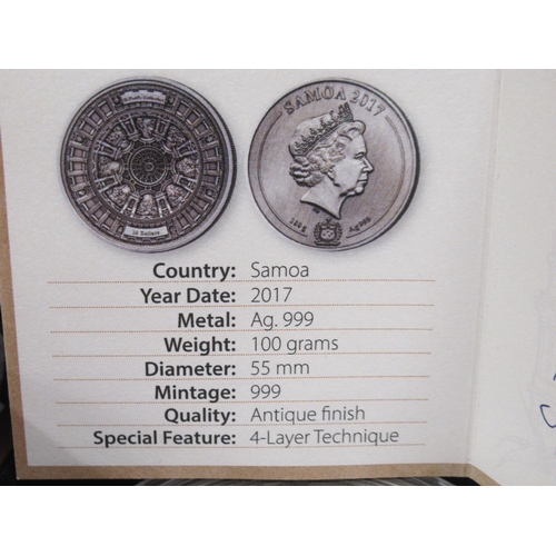 71 - The London Mint Office Remembrance 2021 5oz Silver coin encapsulated in case with COA & a St. Pauls ... 