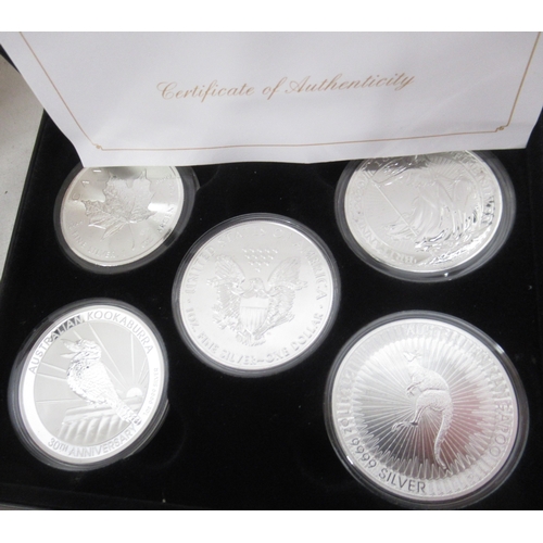 106 - Jubilee Mint - The 2018 Silver Coins of the World Collection 7  1oz silver proof coin set, all encap... 