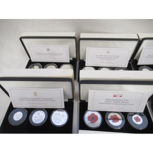 112 - Collection of Silver Proof coin sets & silver content coins, to inc. Ancient Civilizations: Ancient ... 