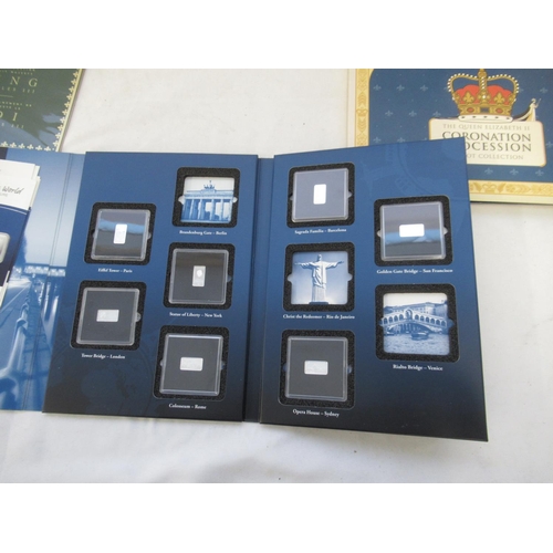 113 - Collection of Silver Proof coins and ingots, encapsulated in cases and sets, majority with COAs, to ... 