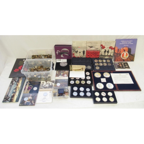 145 - Extremely large collection of circulated, plated & commemorative coins, encapsulated, loose, in sets... 