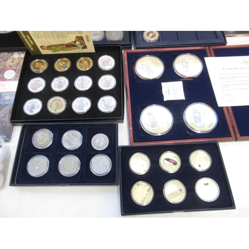 145 - Extremely large collection of circulated, plated & commemorative coins, encapsulated, loose, in sets... 