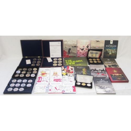 145 - Extremely large collection of circulated, plated & commemorative coins, encapsulated, loose, in sets... 