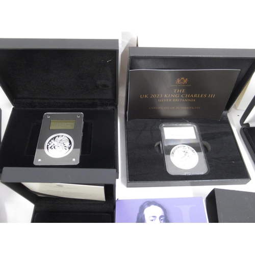 107 - Collection of 18 1oz Silver Proof coins, encapsulated in cases, some with COA's