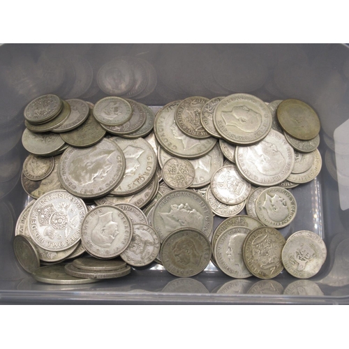 55 - Collection of Post 1920/Pre-1947 GB silver content coins (gross 16.8ozt)