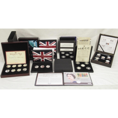 109 - Mixed collection of Silver Proof coin sets to inc. The 2020 World War II Silver Allied Set, Shakespe... 