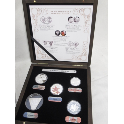 109 - Mixed collection of Silver Proof coin sets to inc. The 2020 World War II Silver Allied Set, Shakespe... 