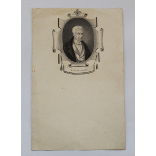 1218 - Duke of Wellington's personal stationery. 
Portrait of Wellington (elderly image) on personal, blank... 