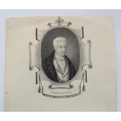 1218 - Duke of Wellington's personal stationery. 
Portrait of Wellington (elderly image) on personal, blank... 