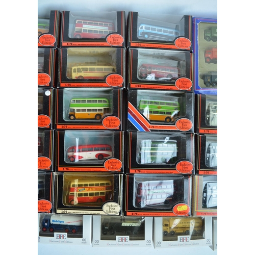 26 - Collection of 1/76 (OO gauge) scale diecast bus and truck models from EFE, models appear mint, boxes... 