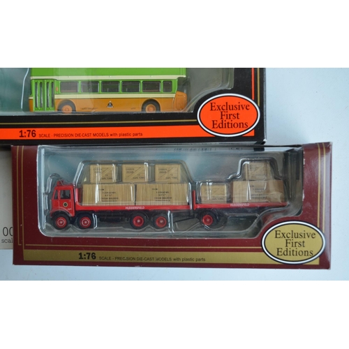 26 - Collection of 1/76 (OO gauge) scale diecast bus and truck models from EFE, models appear mint, boxes... 