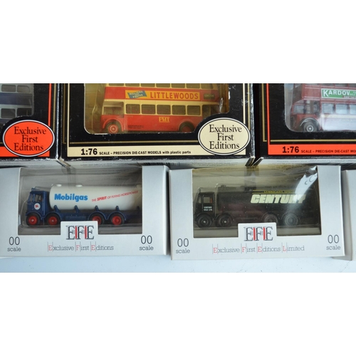 26 - Collection of 1/76 (OO gauge) scale diecast bus and truck models from EFE, models appear mint, boxes... 