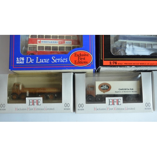 26 - Collection of 1/76 (OO gauge) scale diecast bus and truck models from EFE, models appear mint, boxes... 