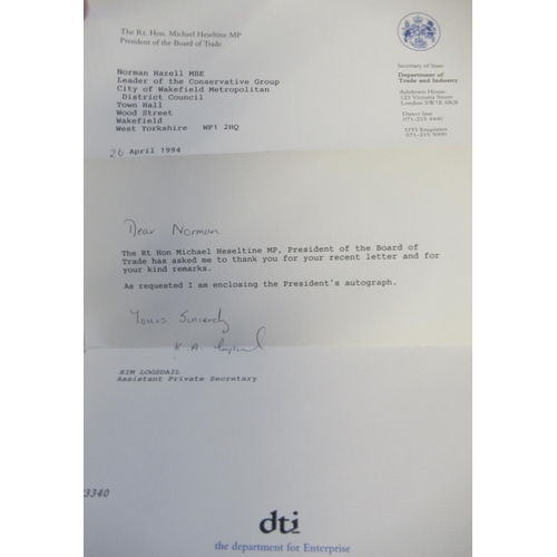 287 - From the Library of Norman Hazell MBE, Councilor (Conservative and Independent) Former Mayor of Wake... 