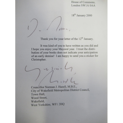 291 - From the Library of Norman Hazell MBE, Councilor (Conservative and Independent) Former Mayor of Wake... 