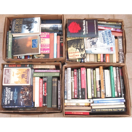 302 - Mixed collection of Military history books covering the 1st & 2nd World Wars (4 boxes)