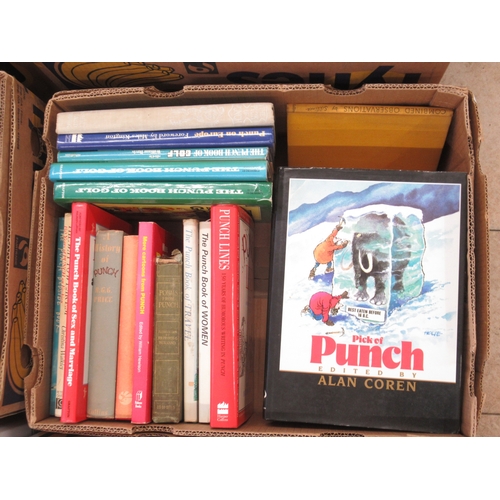 303 - Large collection of Punch books and annuals in 6 boxes