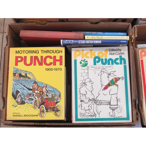 303 - Large collection of Punch books and annuals in 6 boxes