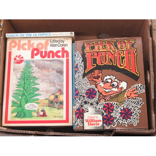 303 - Large collection of Punch books and annuals in 6 boxes