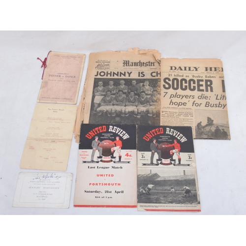 336 - Manchester United - Multi-Signed FA Challenge Cup Season 1947-48 Celebration Dinner & Dance of the M... 