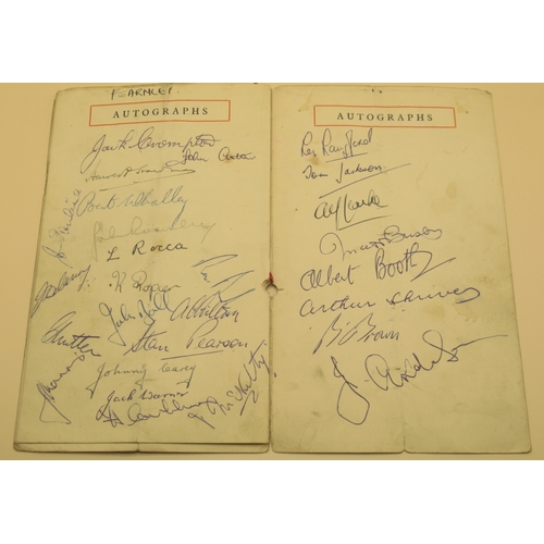 336 - Manchester United - Multi-Signed FA Challenge Cup Season 1947-48 Celebration Dinner & Dance of the M... 