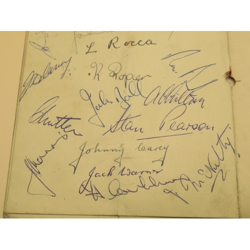 336 - Manchester United - Multi-Signed FA Challenge Cup Season 1947-48 Celebration Dinner & Dance of the M... 