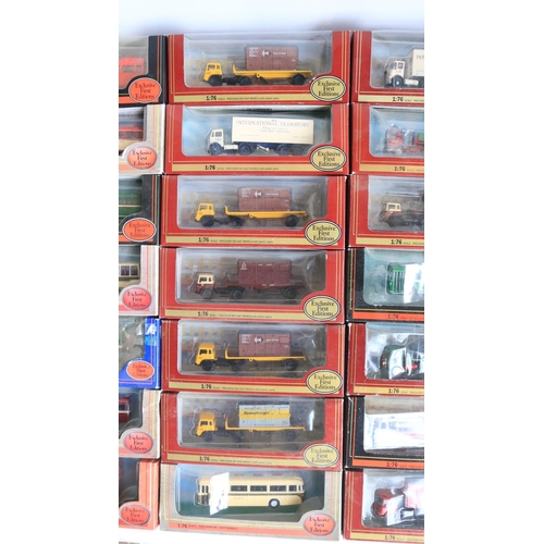 28 - Collection of boxed 1/76 scale (OO gauge) diecast model truck, bus and car models from EFE, model co... 