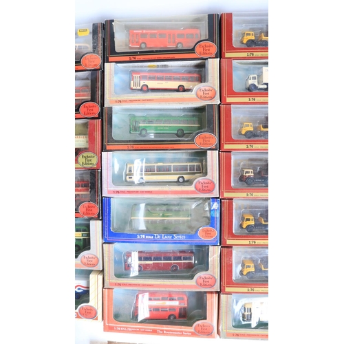 28 - Collection of boxed 1/76 scale (OO gauge) diecast model truck, bus and car models from EFE, model co... 