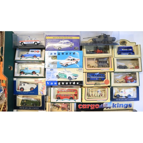 32 - Collection of boxed and unboxed model vehicles, various scales and manufacturers to include Lledo, C... 